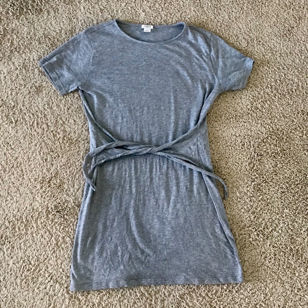 J. Crew cotton front tie t-shirt dress